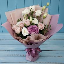 Букет цветов из:  Розы и Лизиантусы в Троицкой Республики Ингушетия
