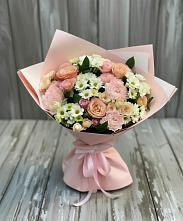 Букет цветов из:  Гвоздики, Розы и Хризантемы в Троицкой Республики Ингушетия