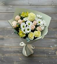 Букет цветов из:  Альстромерии, Розы и Хризантемы в Троицкой Республики Ингушетия