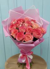 Букет 15 Розовых роз Равель в Троицкой Республики Ингушетия